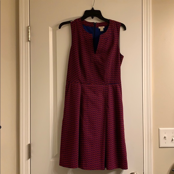 Jcrew split neck cherry print dress with pockets - Picture 5 of 6